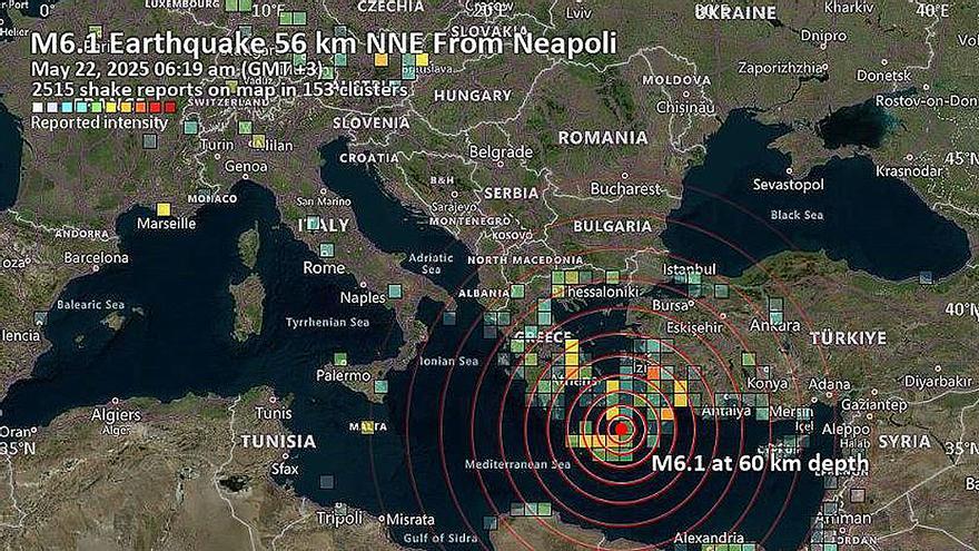 Un terremoto de magnitud 6,1 sacude las islas griegas de Creta y Santorini