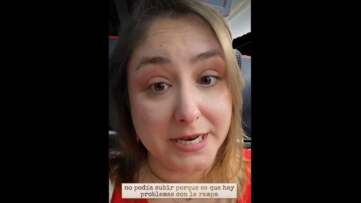 Margalida Serrano, en el vídeo publicado en redes sociales donde denunciaba su caso