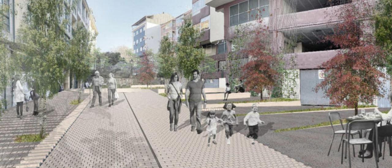 Infografía que muestra el aspecto que tendrá la calle Picota tras las obras de humanización. |   // C.P.