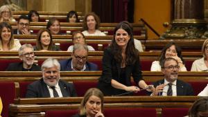 La portavoz de Junts en el Parlament, Mònica Sales, este jueves en el Parlament.