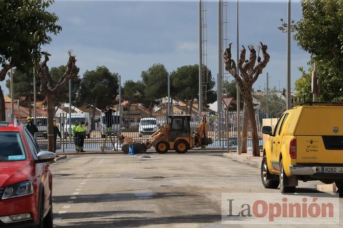 Limpian Los Alcázares tras las fuertes lluvias de los últimos días