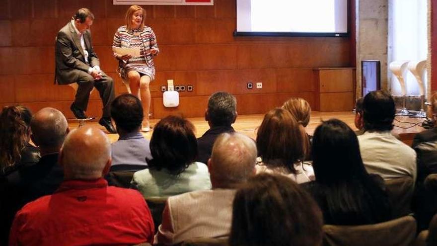 Caballero y Silva, en la presentación de esta red empresarial. // A. Villar