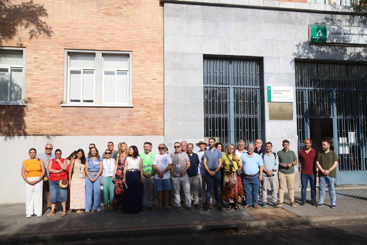 Protesta de Marea Blanca, este jueves en Córdoba.