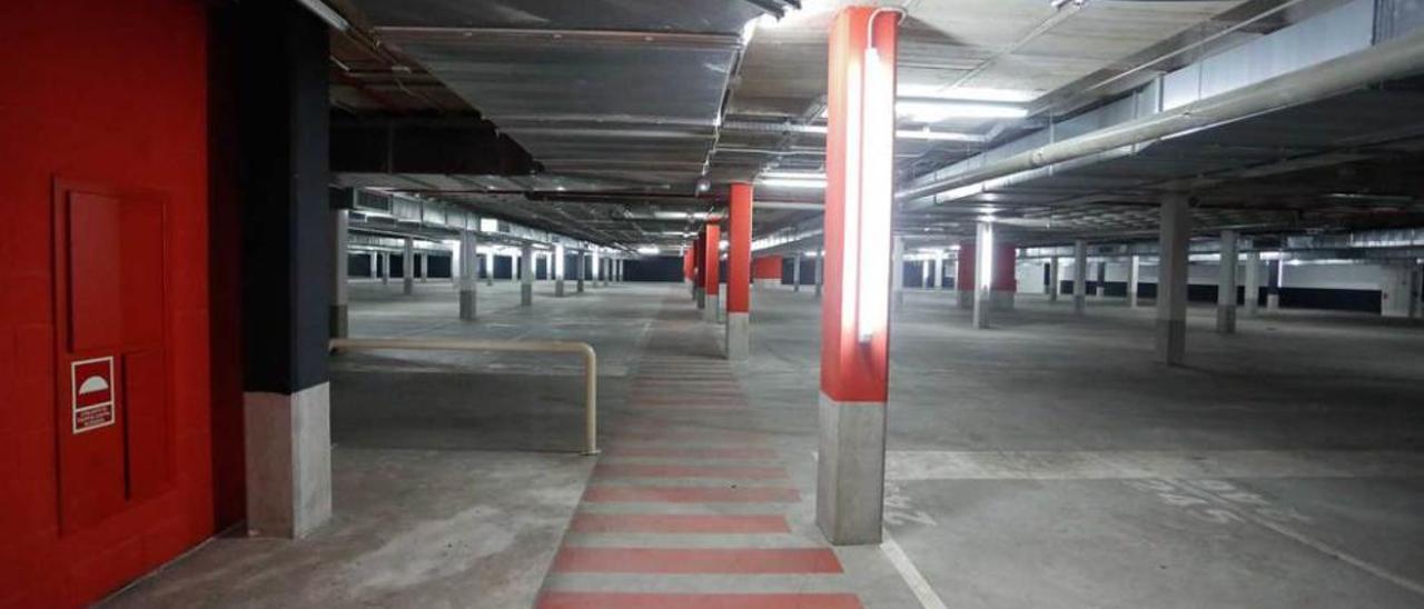 El aparcamiento subterráneo del Niemeyer.