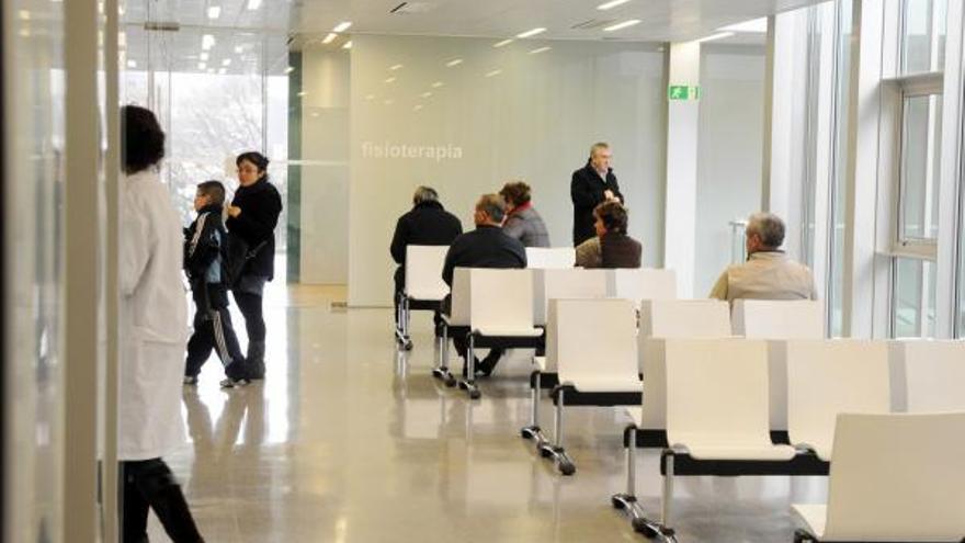 Sala de espera en el centro de salud de A Parda.