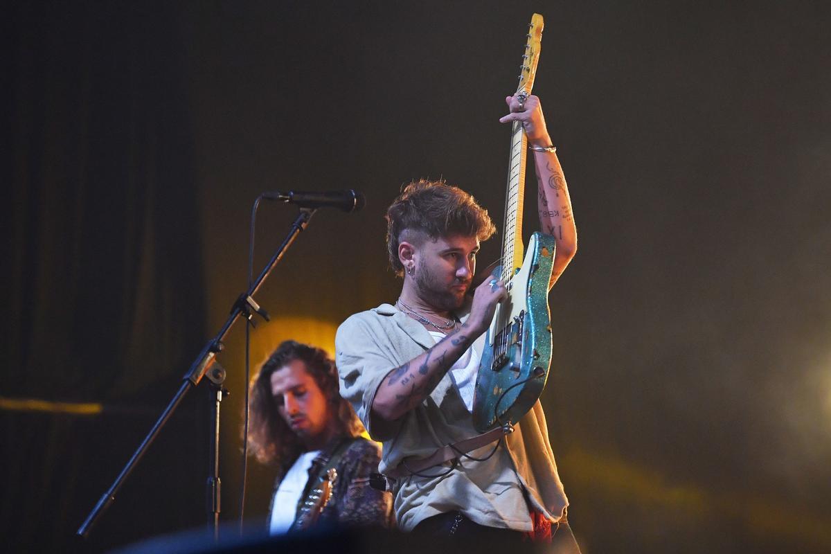 Dani Fernández, en un concierto en María Pita (A Coruña), en 2022