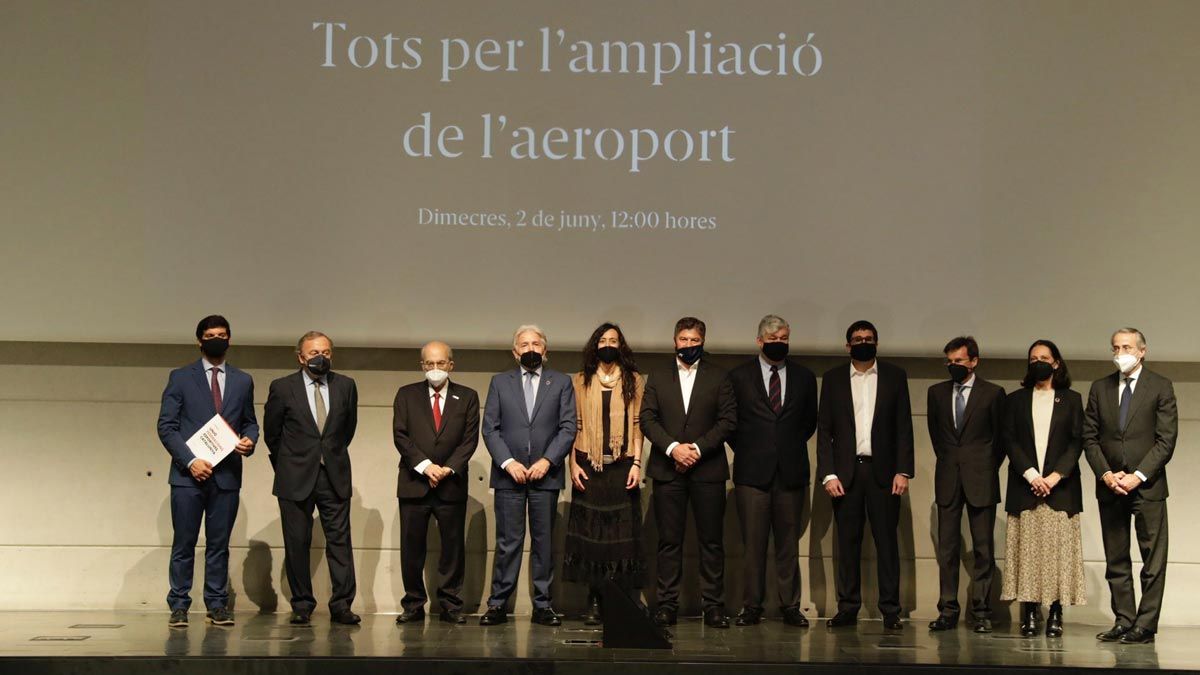 Acto de los empresarios a favor de la ampliación del aeropuerto de Barcelona