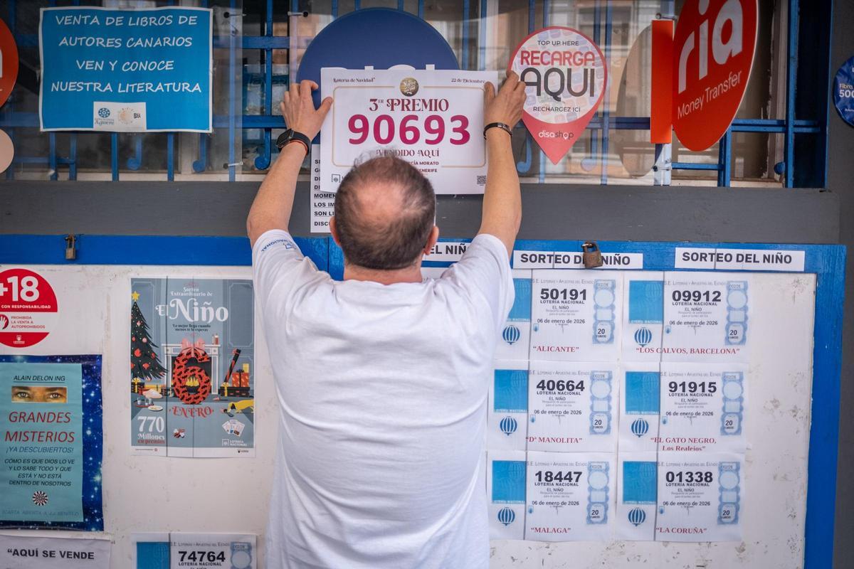 La zona metropolitana de Tenerife se lleva un pellizco en la Lotería de Navidad