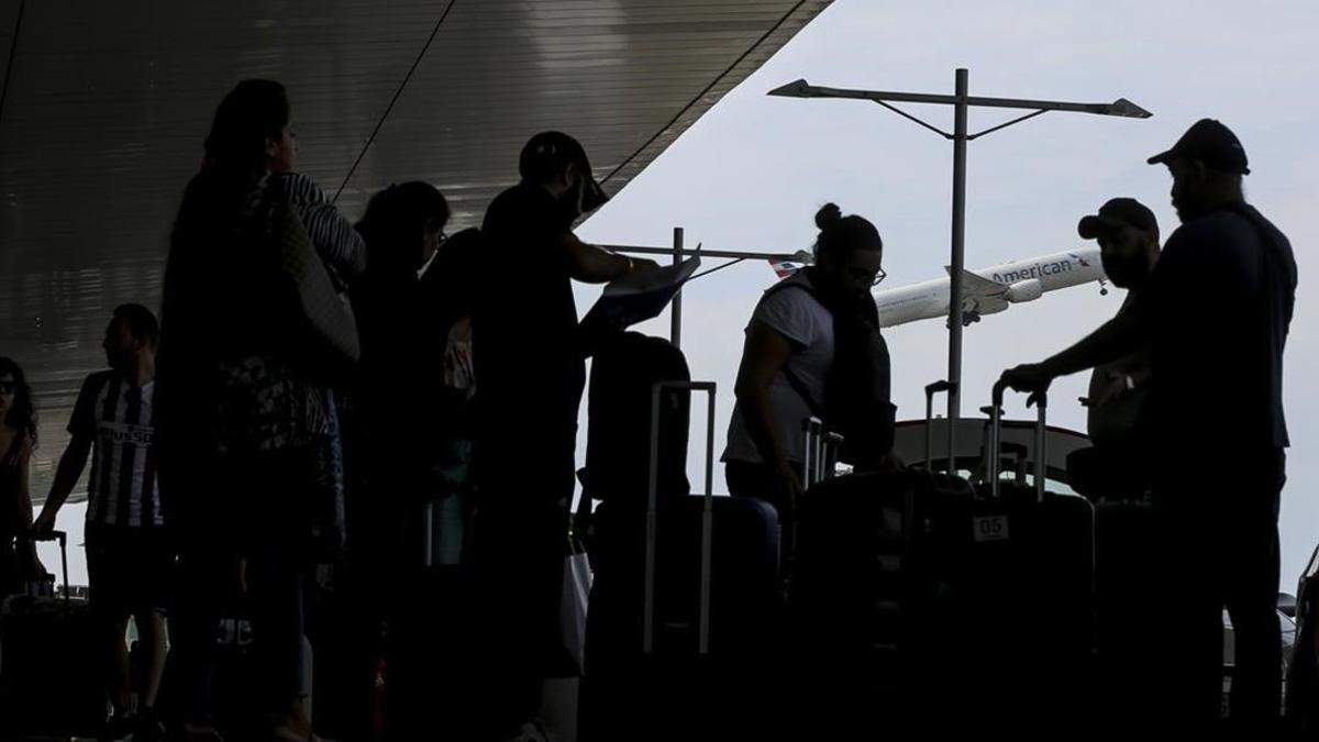 Ambiente en el aeropuerto de El Prat.