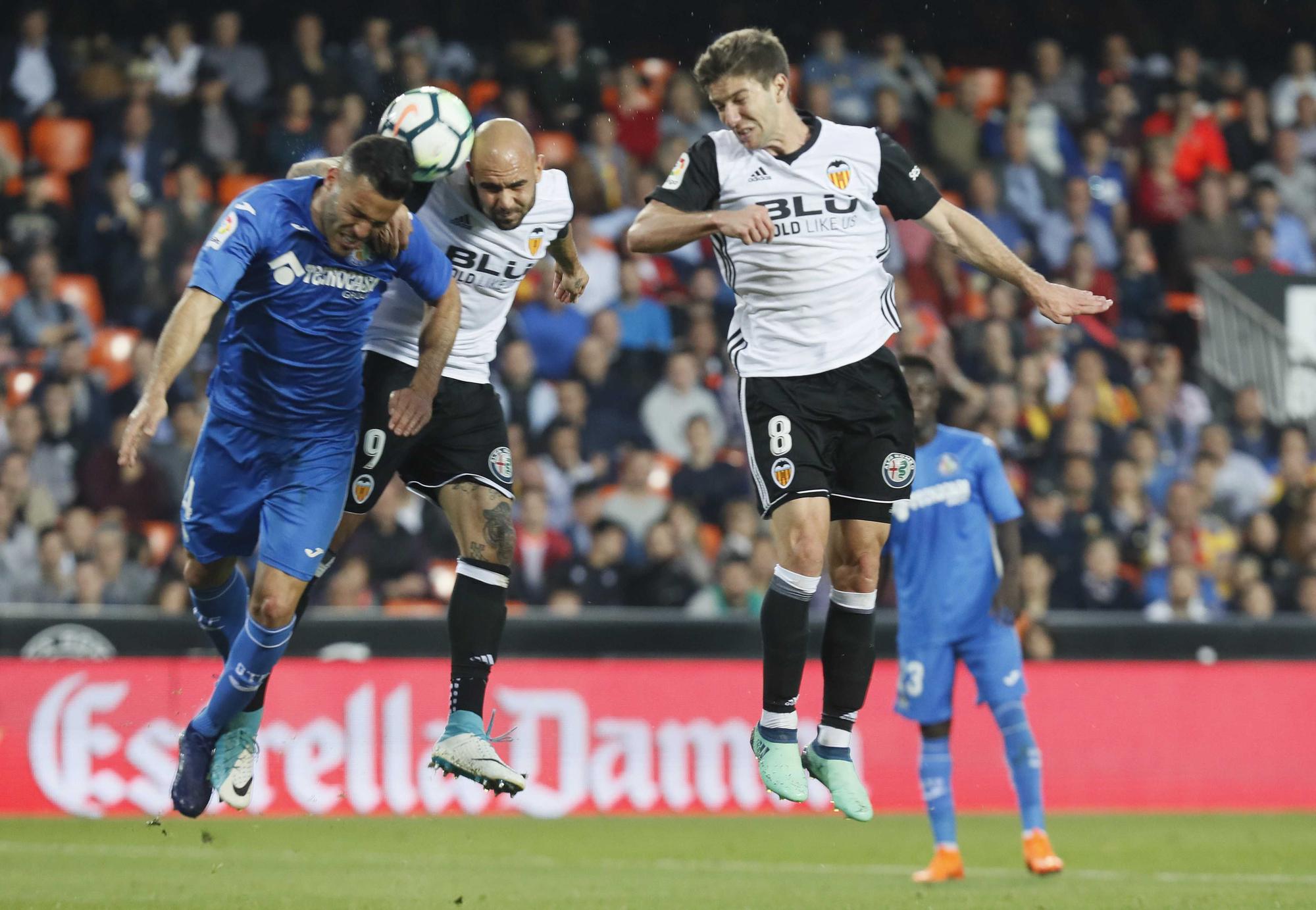 Los enfrentamientos Valencia CF - Getafe con Bordalás en el banquillo madrileño