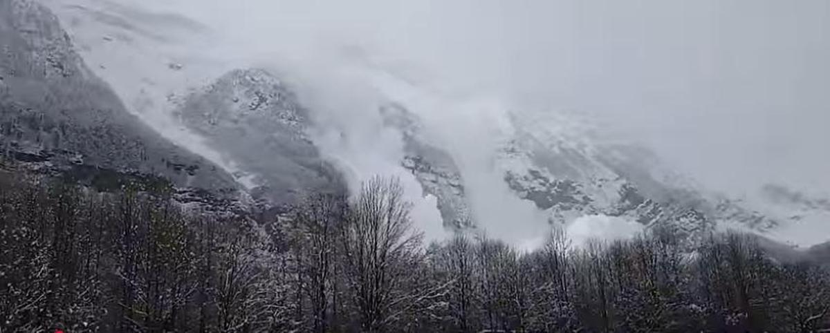 Alud en el valle de Pineta, publicado en Youtube en 2017.