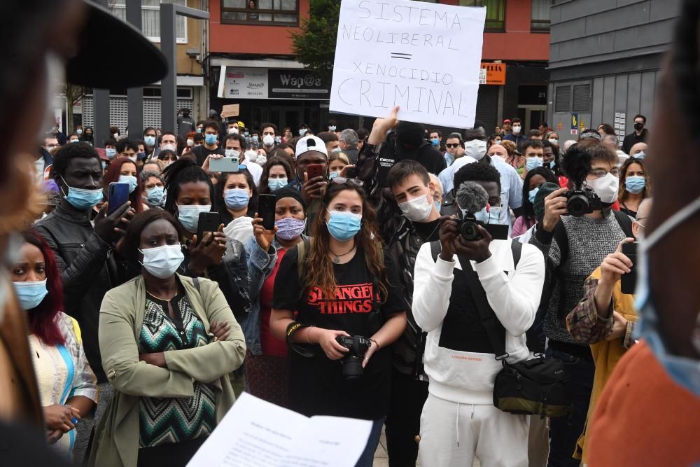 Concentración en A Coruña por la muerte de Floyd