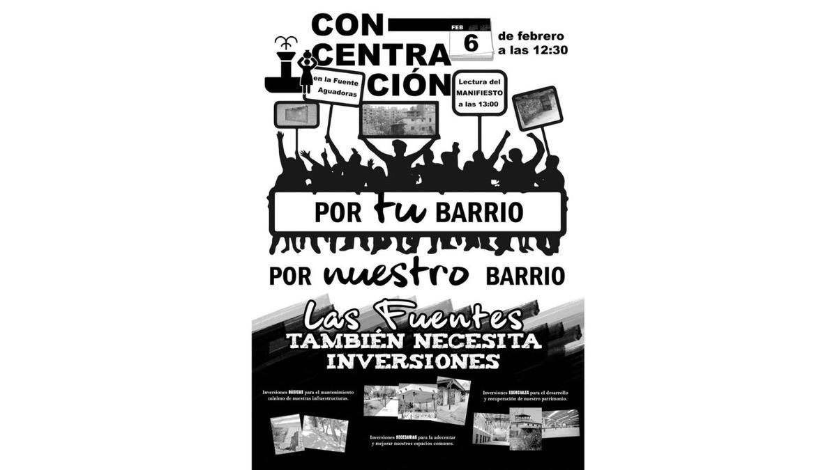 VÍDEO | Protesta en el barrio de Las Fuentes el sábado 6 de febrero