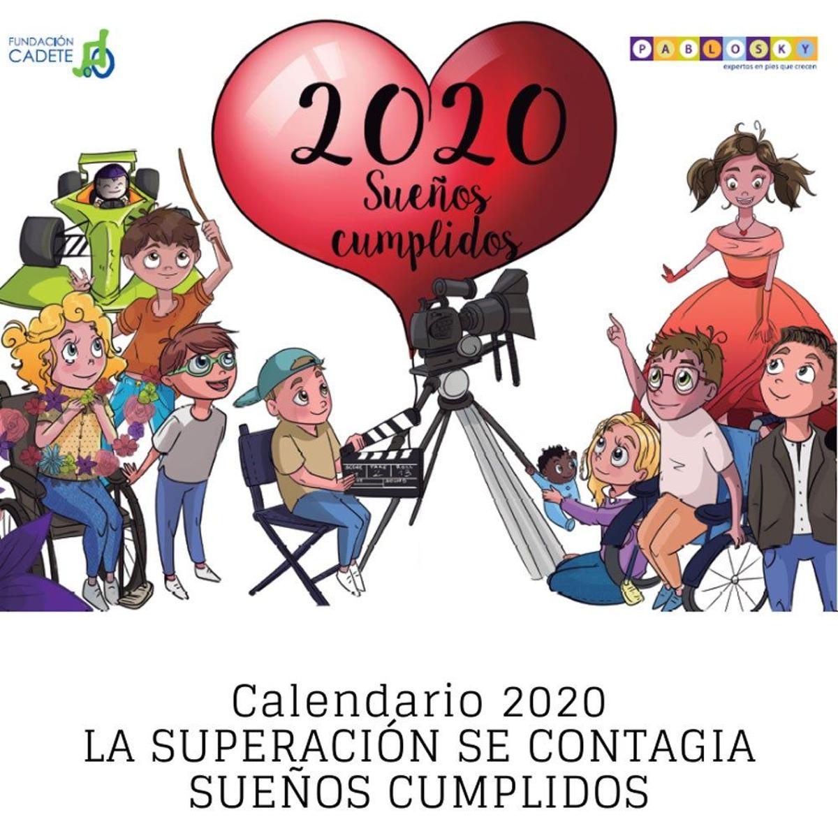 Calendario soidario ilustrado de Fundación Cadete y Pablosky (Precio: 5 euros)