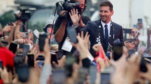 Lionel Messi Press Conference after signing for Paris St Germain