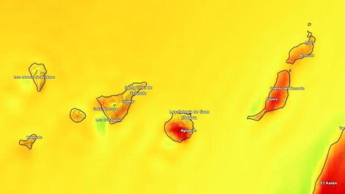 Previsión de temperaturas de este domingo