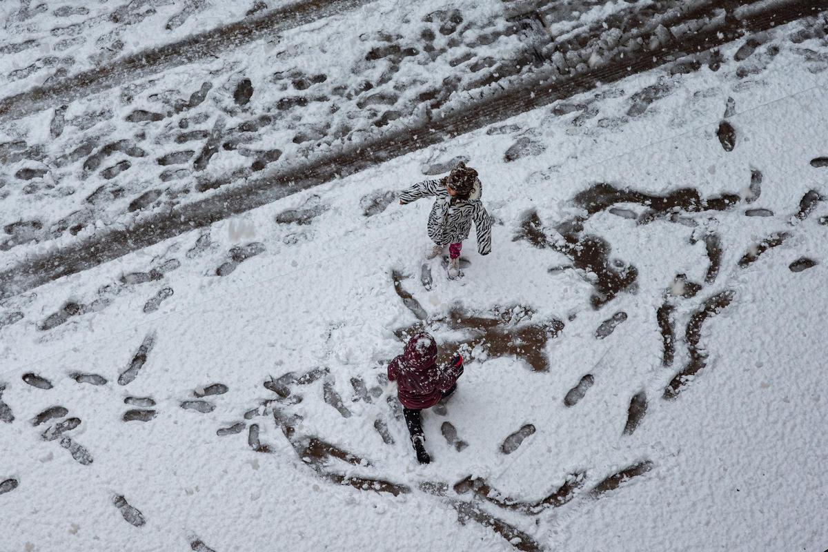 Solsona, cubierta de nieve.