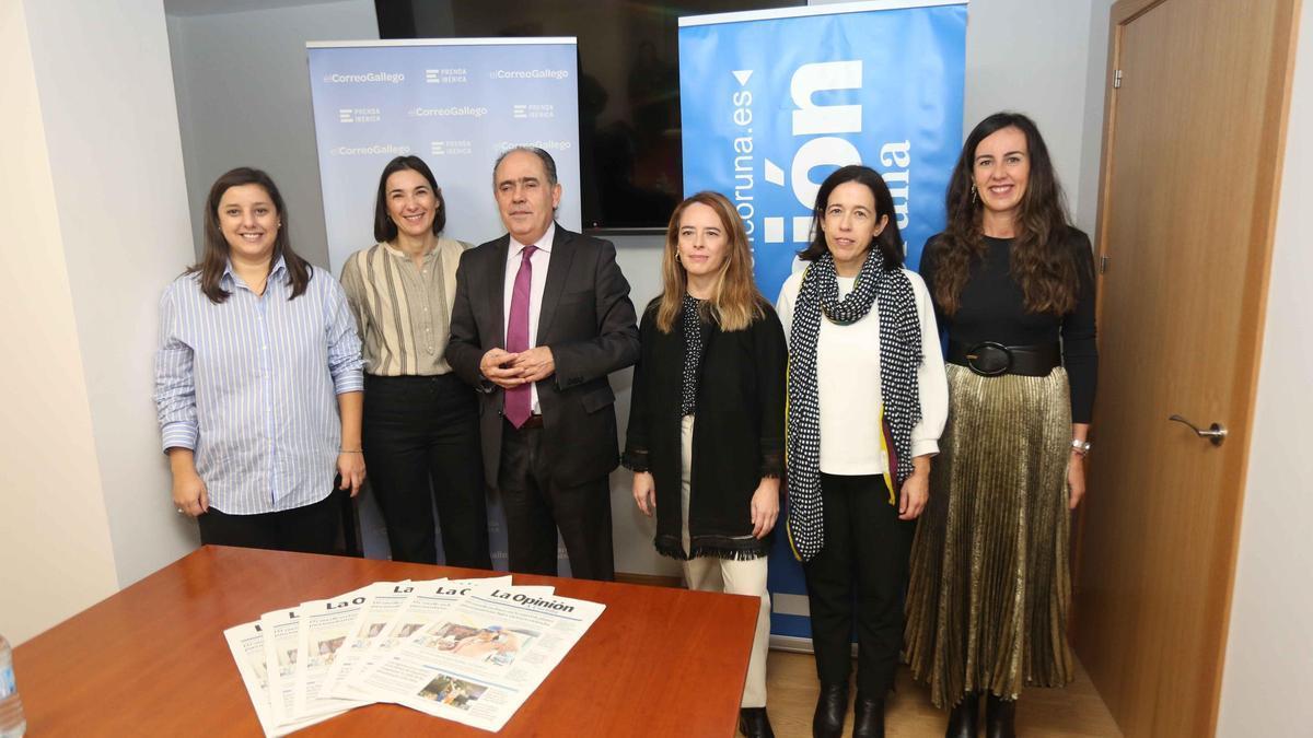 Antía Romero, Eva Vera, Arturo Parrado, Patricia Blanco, Celia Martínez y Gabriela González