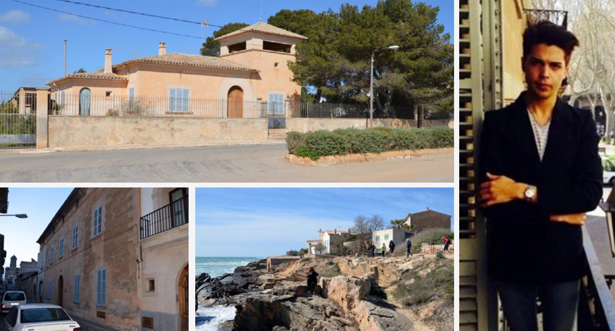 Arriba, una de las fincas que Ferrando y Bennaser tienen frente al club náutico de S’Estanyol. Debajo a la izquierda, ‘Can Daroy’, la casa donde vive el matrimonio, también donada a Luisito. Debajo a la derecha, ‘Torre Marina’, en la playa de Ses Covetes.