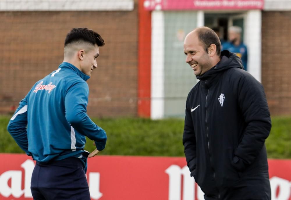 Entrenamiento del Sporting en Mareo.