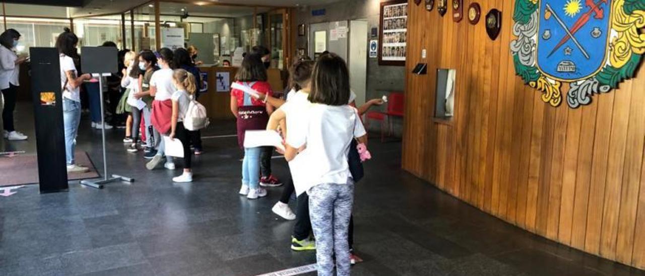 Los pequeños, en el registro. | G.M.P.