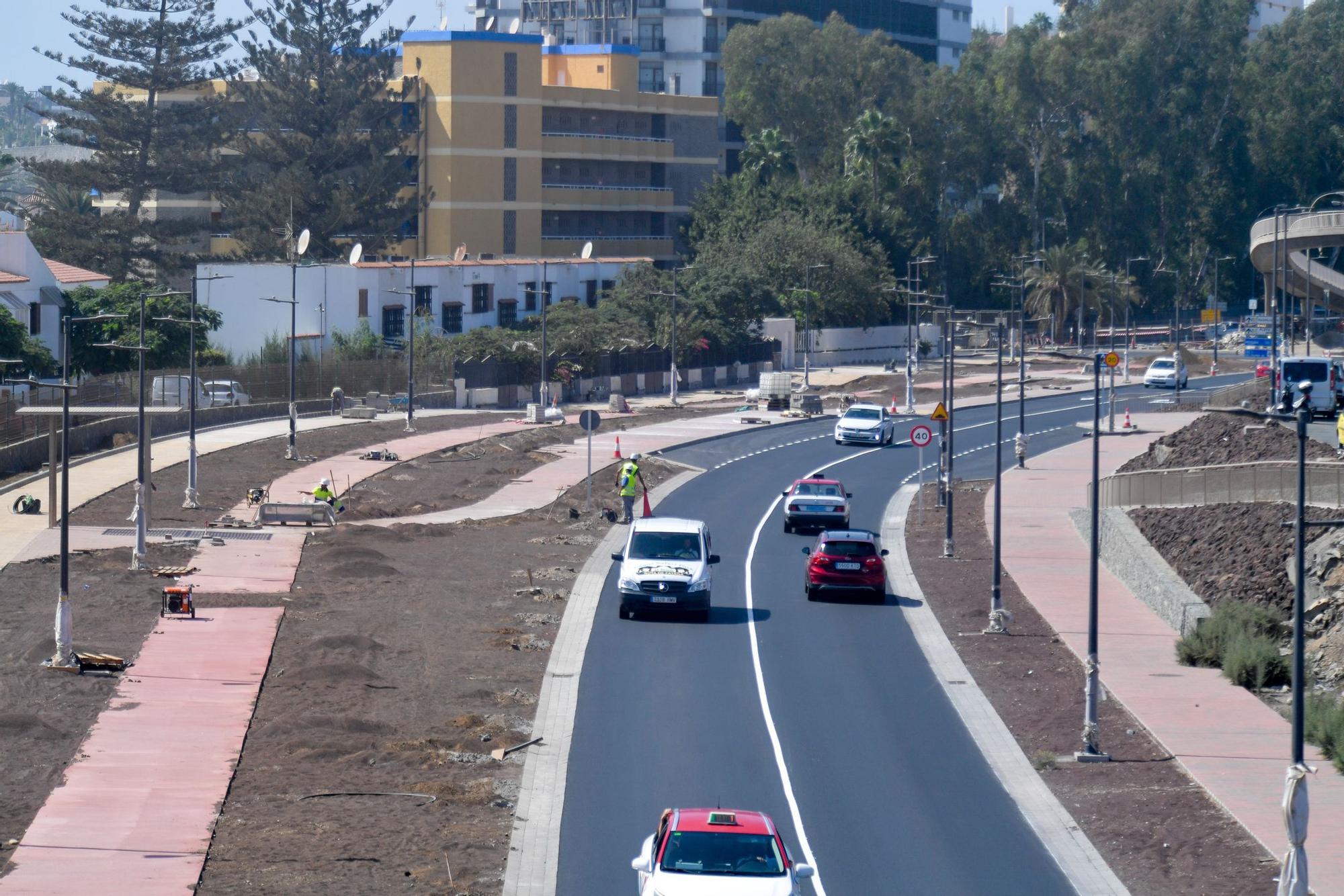 Obras en la carretera de San Agustín