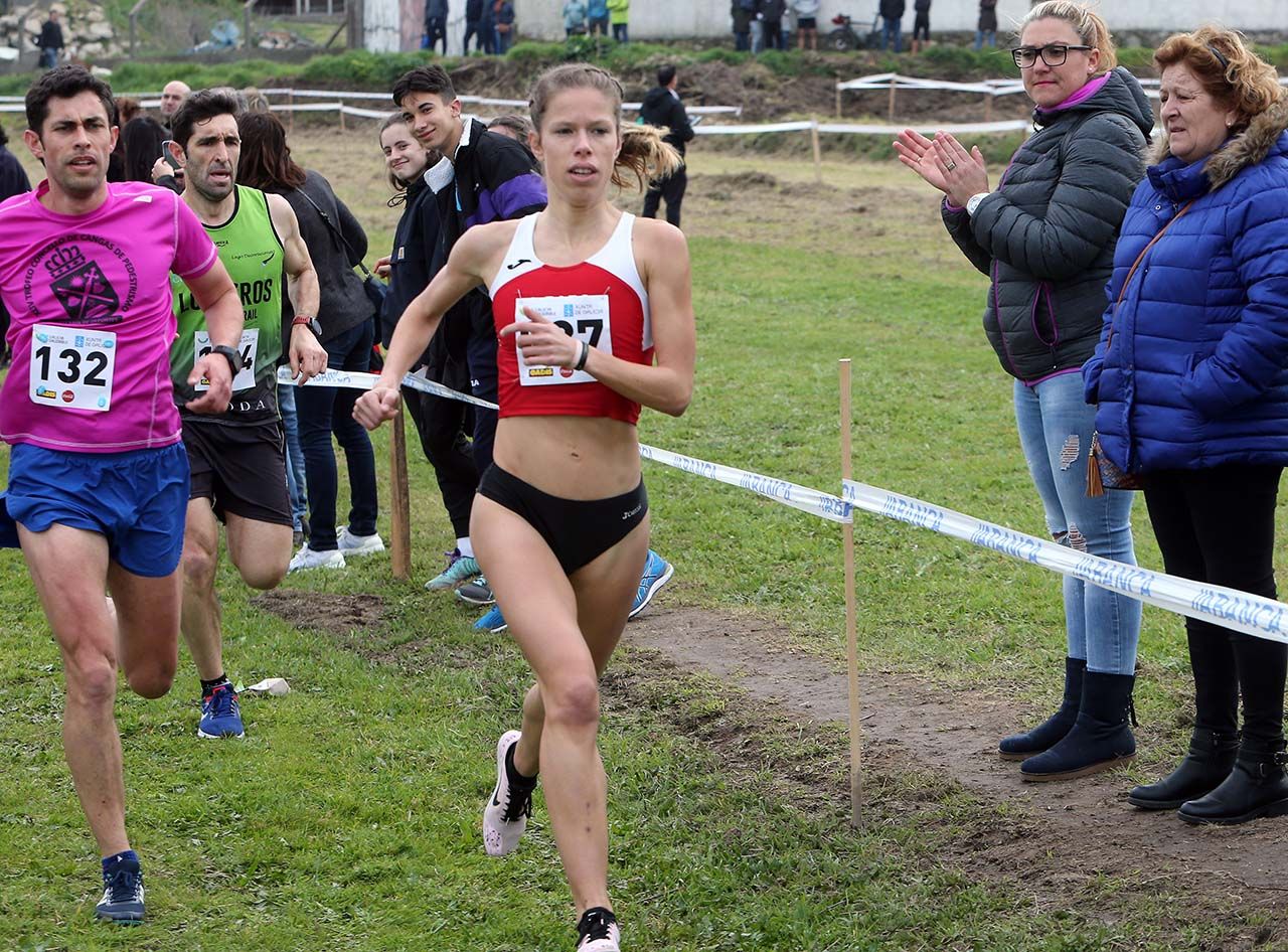 Sandra Mosquera, durante un cross en San Miguel de Oia