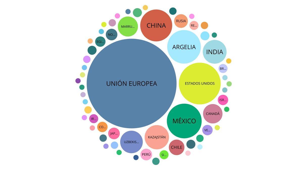 Mercados más consultados en 2025.