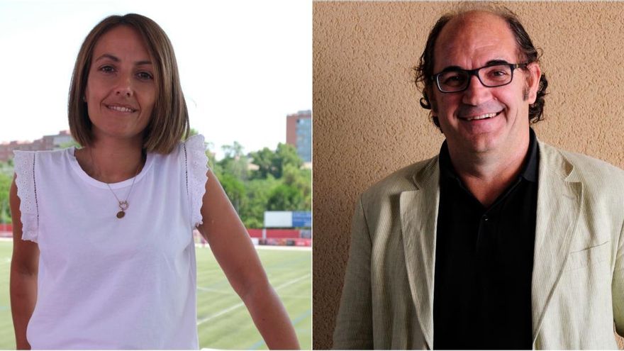 Ruth Guerrero, del CE Manresa, i Francesc Jorba, del CF Igualada |