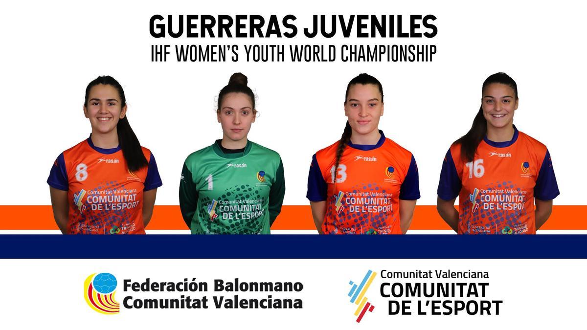 Cuatro valencianas seleccionadas con las Guerreras juveniles