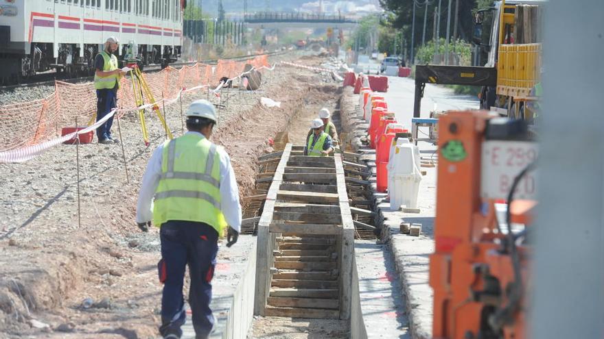 Las obras en las vías.