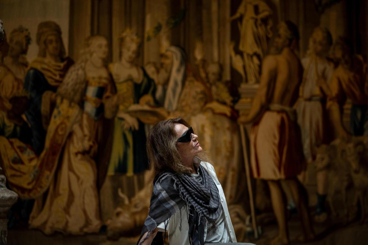 Jacqueline Bisset, este sábado en una sesión de fotos en el Patio de la Infanta.