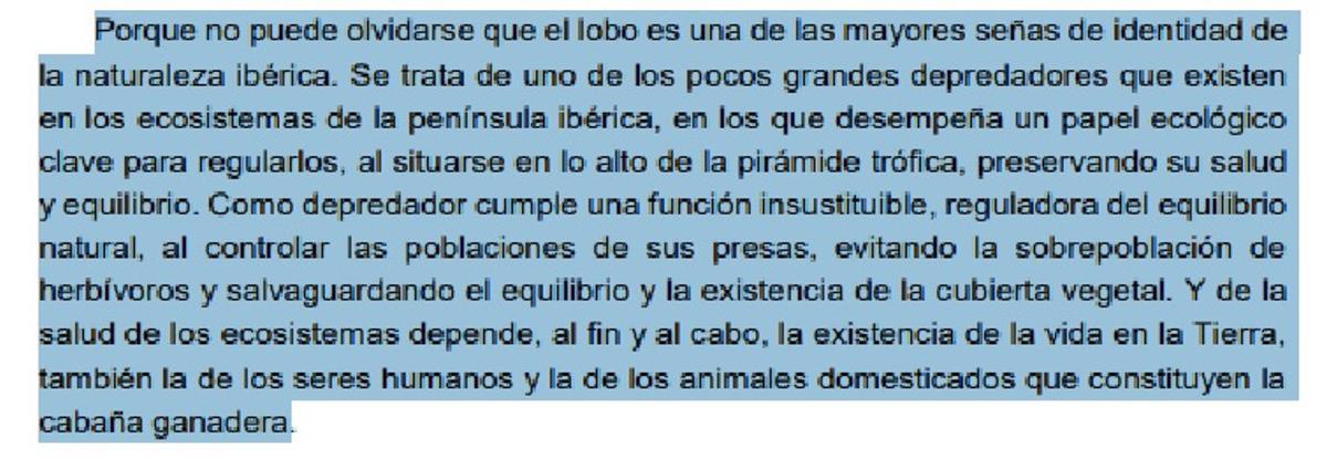 Extracto del informe del Defensor