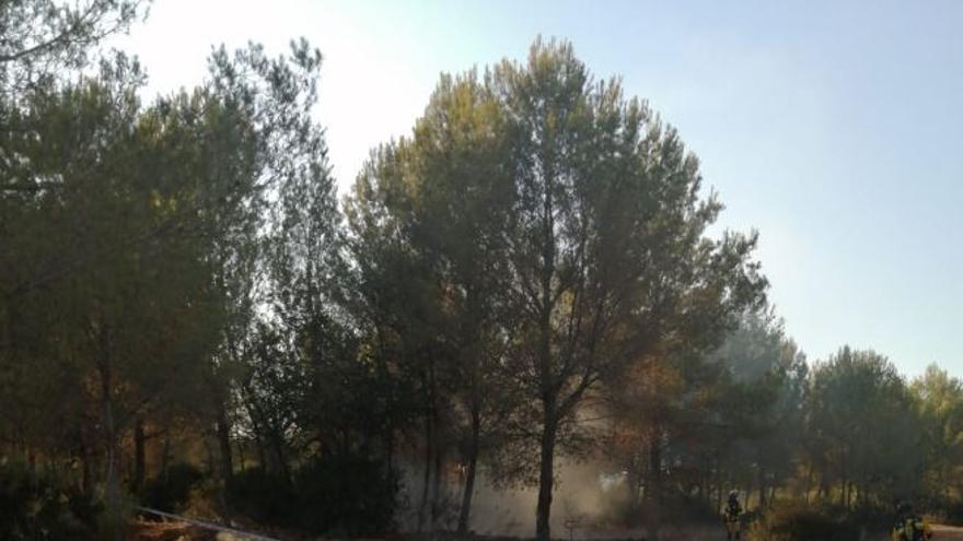 Incendio cerca de la pista de motocross de Santa Eulària