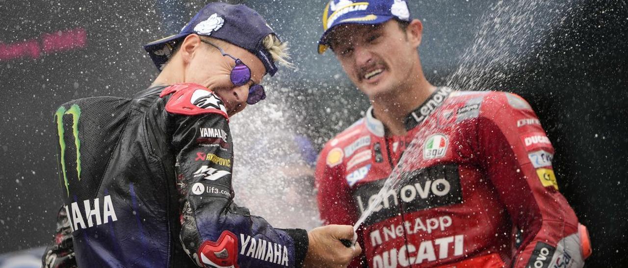 Fabio Quartararo (Yamaha), junto a Jack Miller.