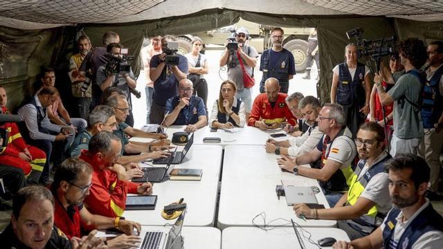 Reunió del post de comandament únic a Navalcarnero, dissabte passat.  | JOSÉ LUIS ROCA