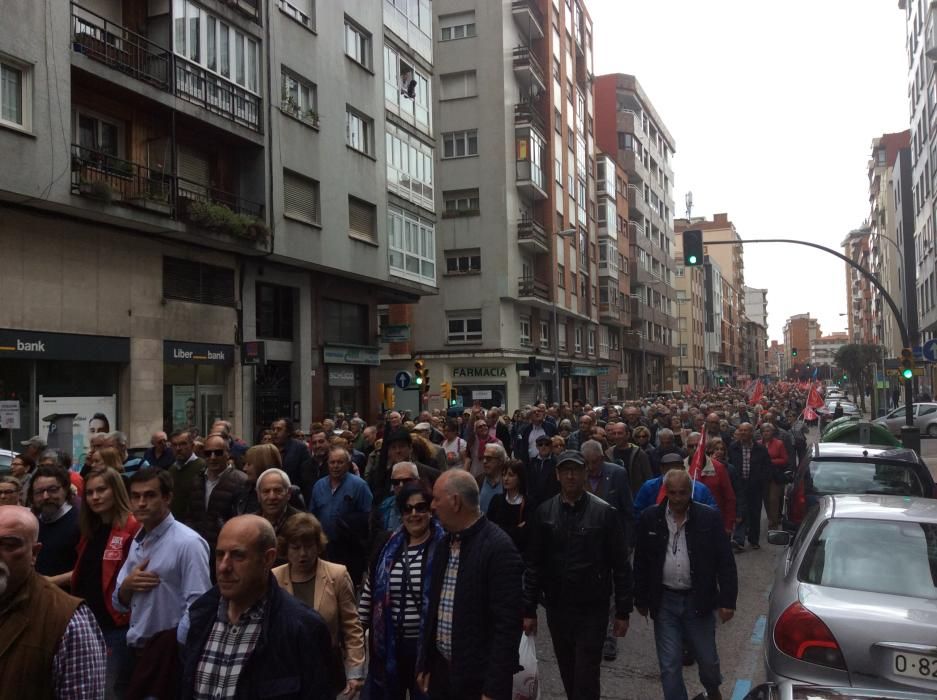 Protesta de pensionistas en Gijón