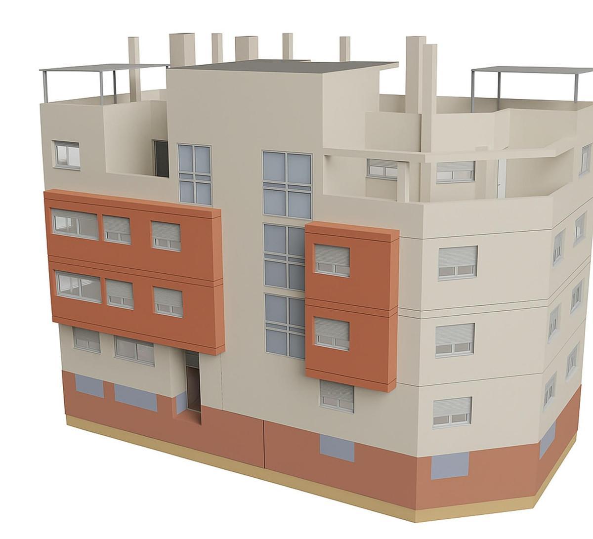 Recreación del futuro edificio en el barrio de San Blas de Alicante