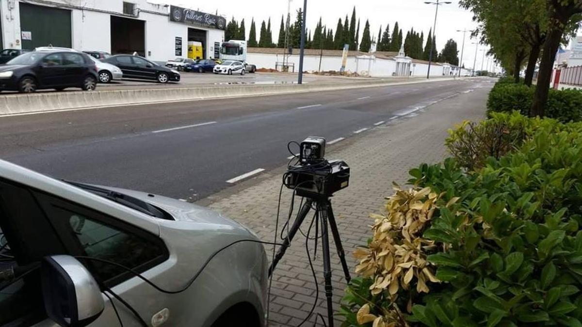 Un radar móvil en la localidad de Almendralejoex