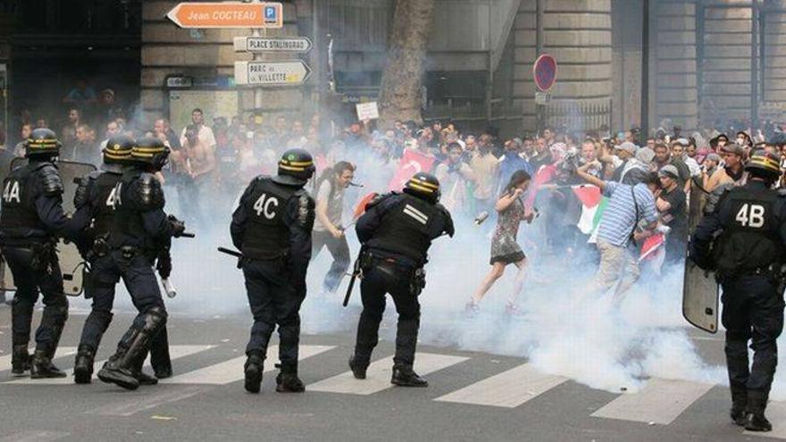 Una protesta contra Israel acaba en disturbios en París