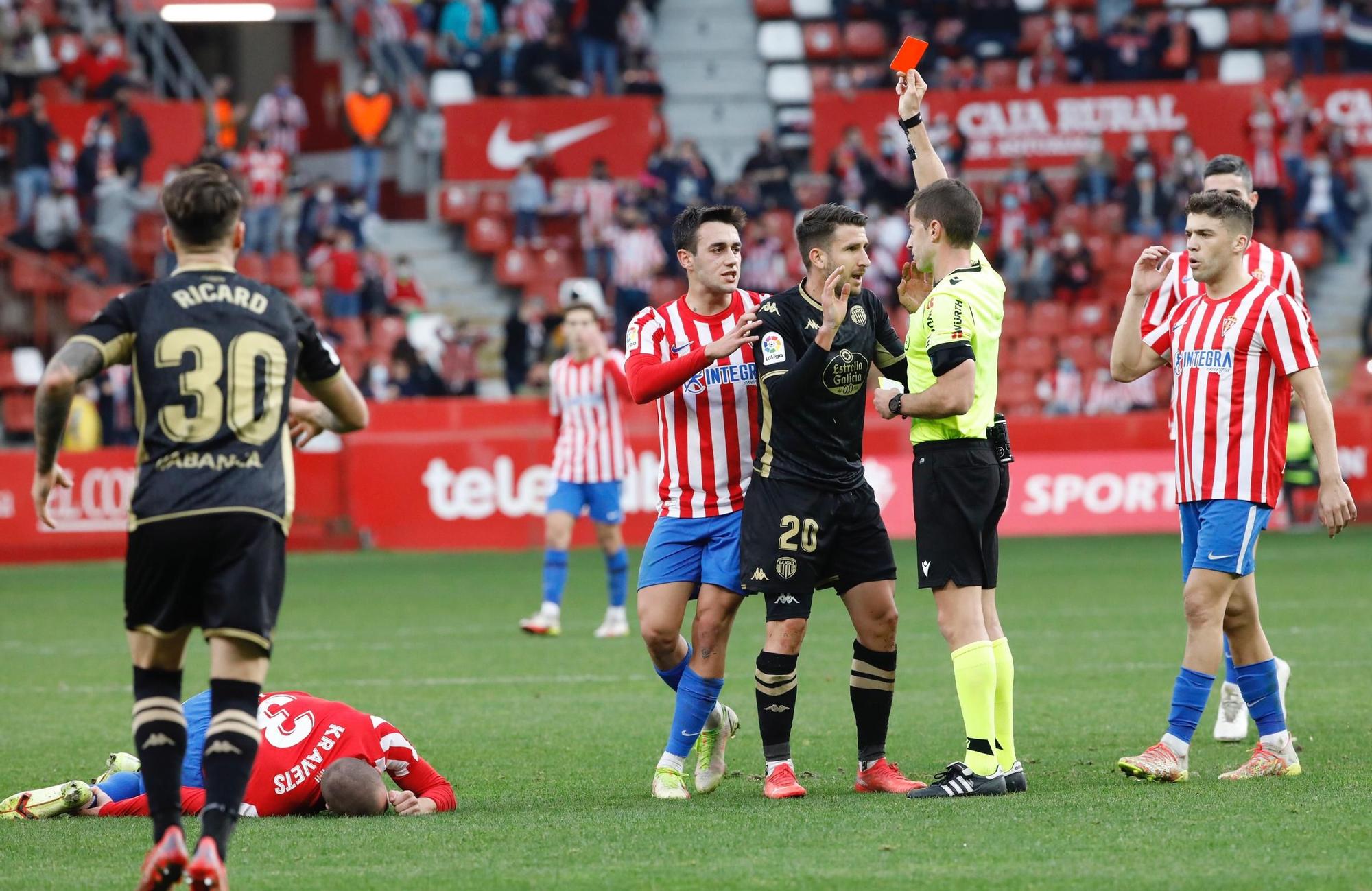 El partido entre el Sporting y el Lugo, en imágenes