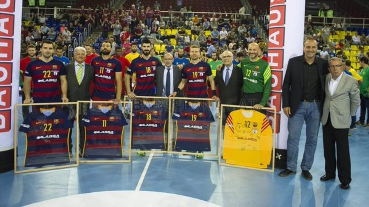 El Palau Blaugrana se despidió de los cinco jugadores azulgranas