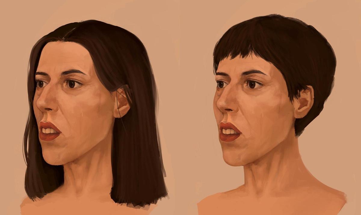 Retrato robot de la mujer que intenta identificar la Guardia Civil tras aparecer en una maleta en Benahavís en 2023.