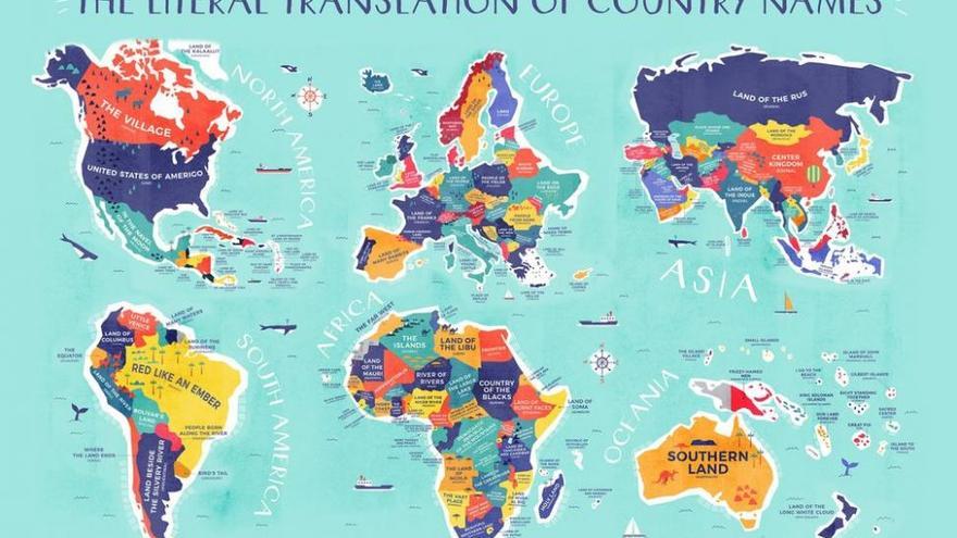 El nombre de los países según sus significados originales