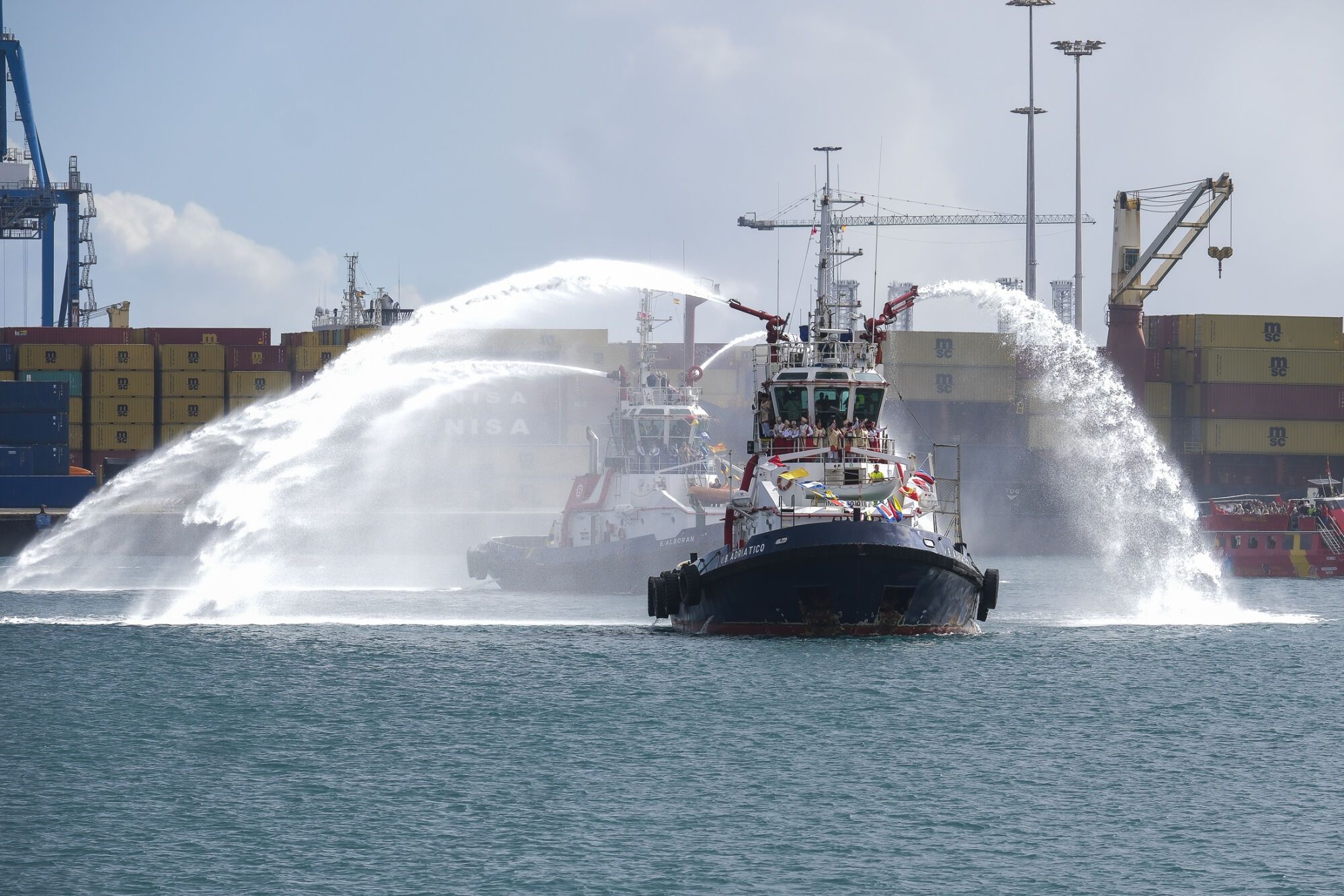 Llegada de los Reyes Magos, en la Base Naval 
