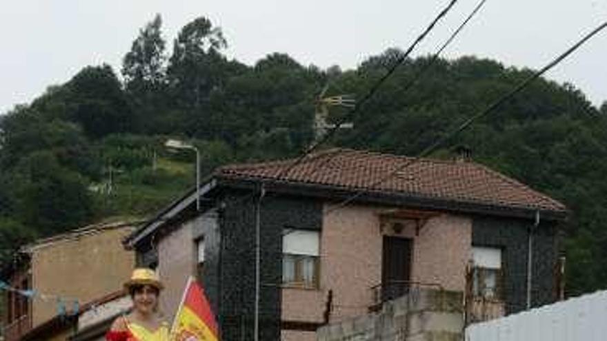 Una carroza en las fiestas de Barros del año pasado.