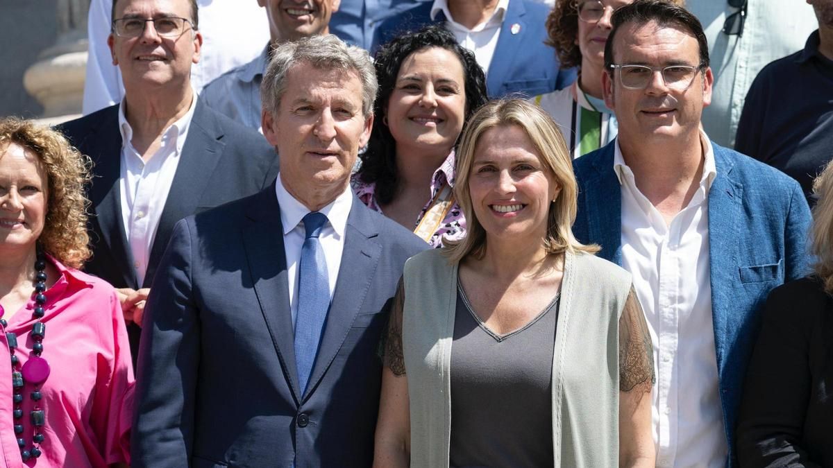 Marta Barrachina, junto a Alberto Núñez-Feijóo.