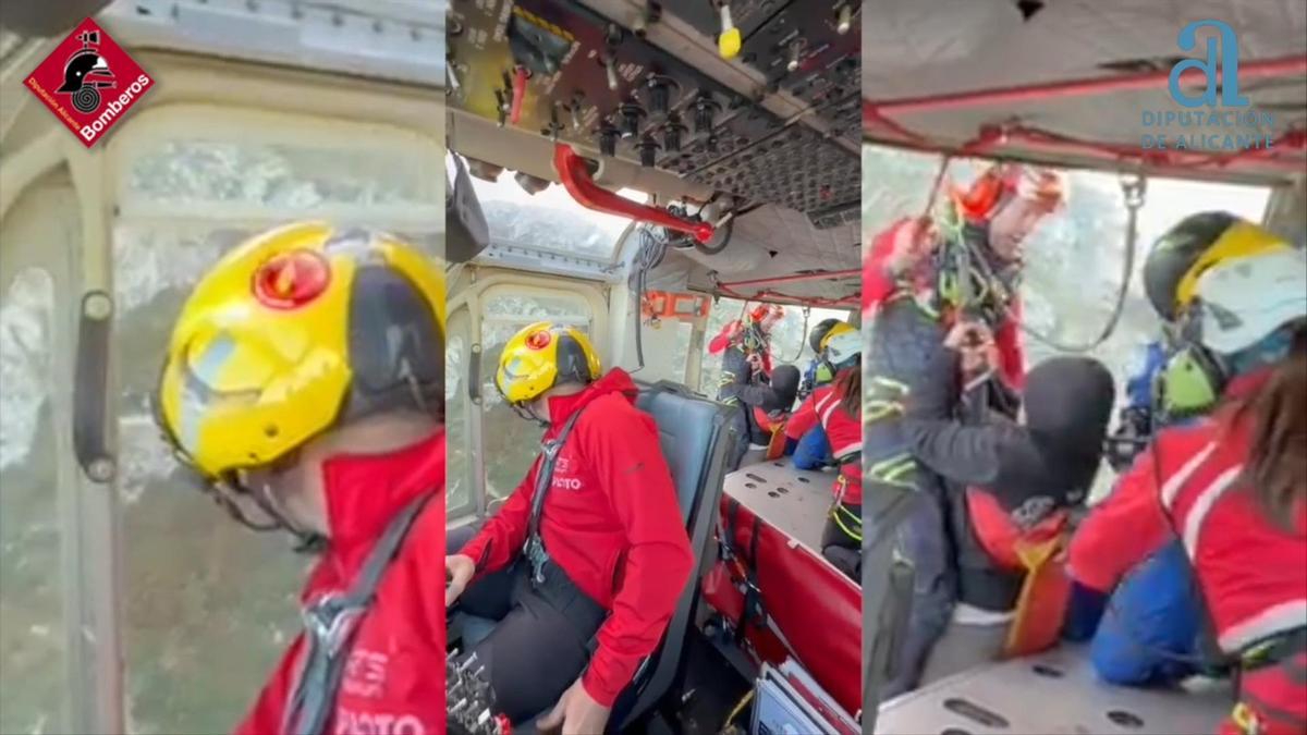Los bomberos rescatan en helicóptero a tres mujeres perdidas y ...