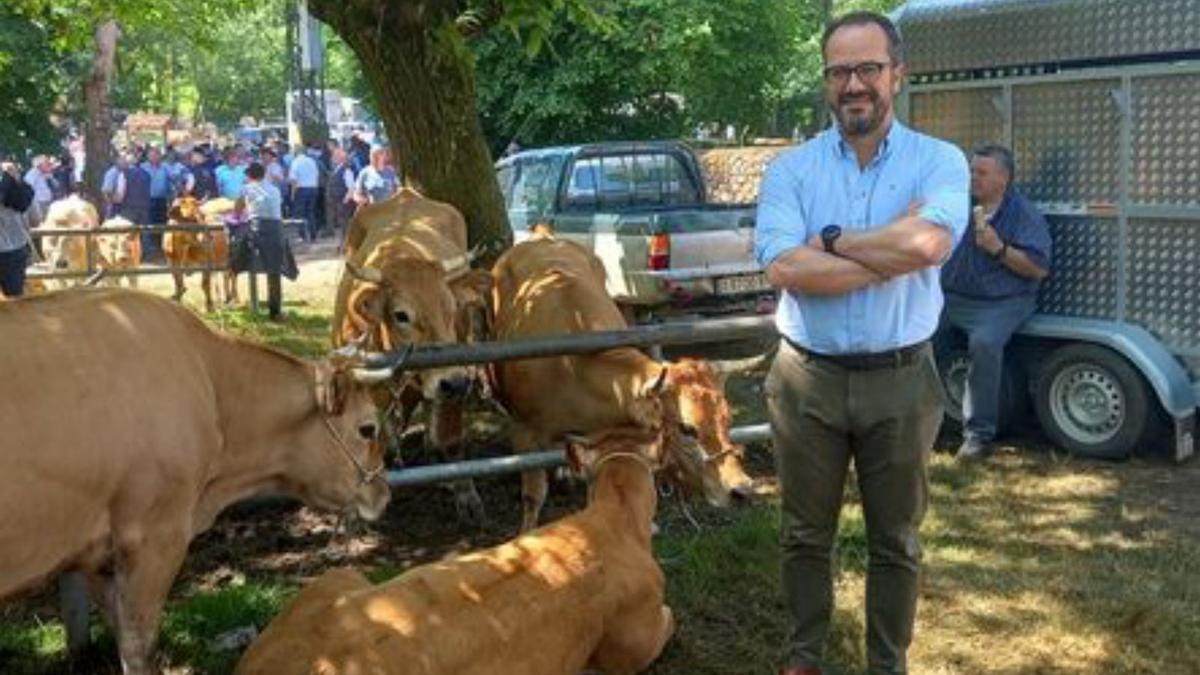 Ignacio Blanco, en el Castañéu de Corao. | M. V.