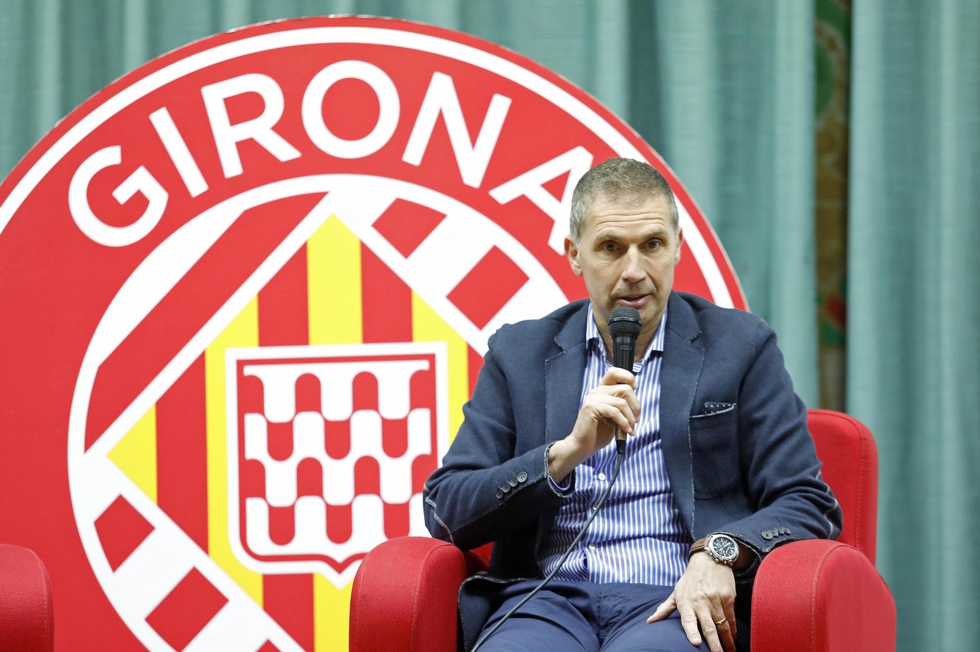 La xerrada dels jugadors històrics del Girona en imatges